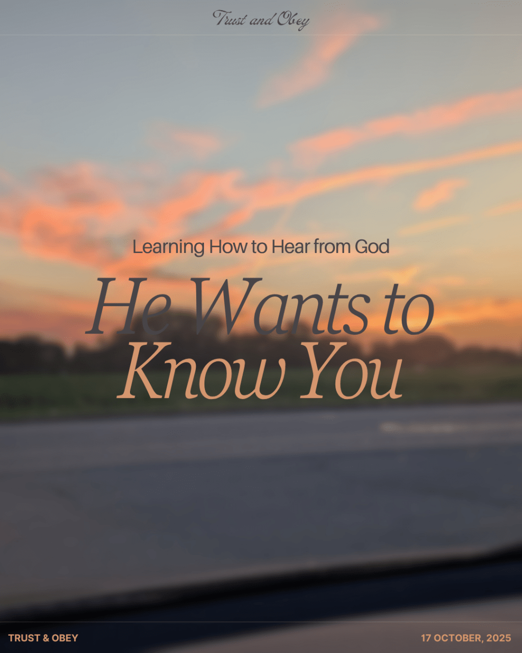 He Wants to Know&nbsp;You